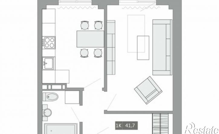 1-комн квартира улица Острякова, 37А,  д. 37А