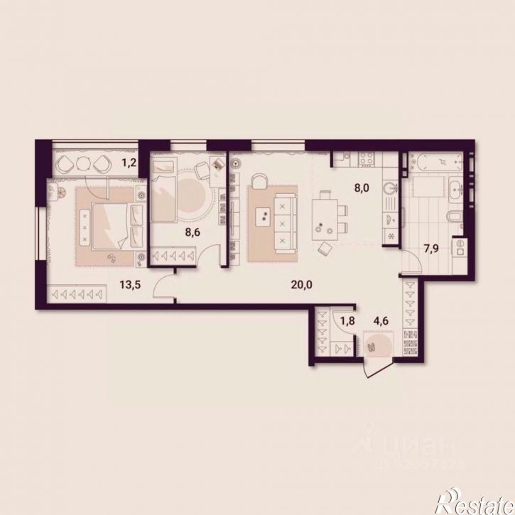 2-комн квартира в новом доме ул Куйбышева, 11а,  д. 11а