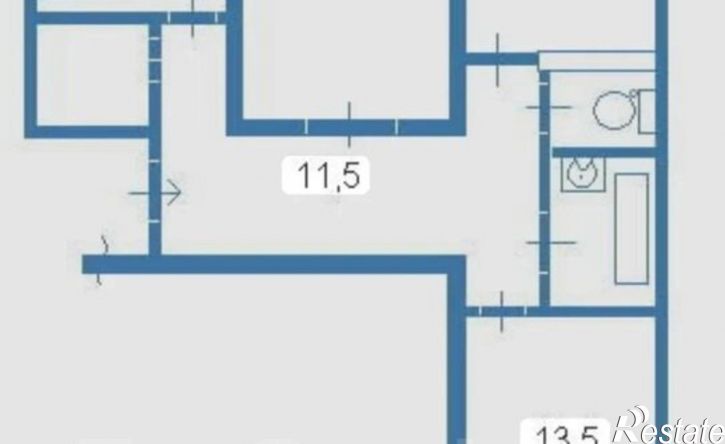3-комн квартира ул Авиационная, 8,  д. 8