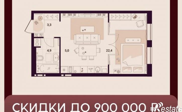1-комн квартира в новом доме ул Куйбышева, 11а,  д. 11а