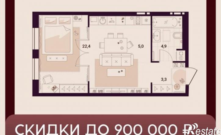 1-комн квартира в новом доме ул Куйбышева, 11а,  д. 11а